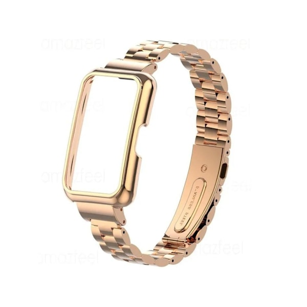 Pakke 360 rustfritt stål stroppdeksel for Huawei Strap 9 Rose Gold