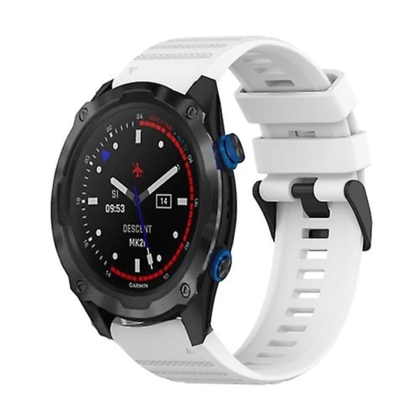 Garmin Descent Mk 2i 26mm vaakasuora rakenne watch ranneke irrotustyökalulla White