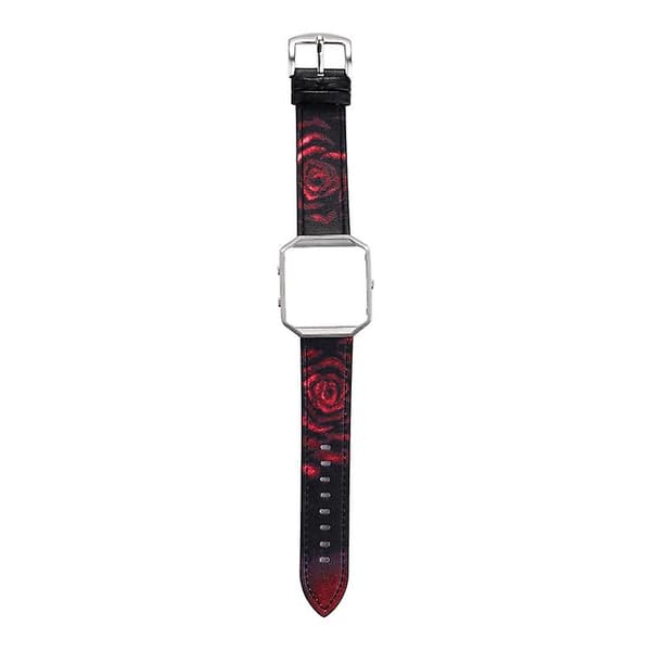 For Fitbit Blaze Men tilpasset klokkerem Black Rose