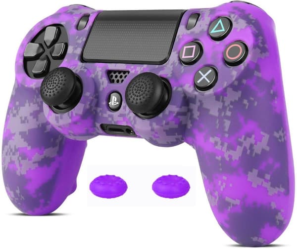 Silikonetui for PS4-kontroller M-PS4-05 (Kamuflasje lilla)