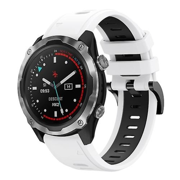 Garmin Descent Mk 2 26 mm:n kaksiväriselle watch White-Black