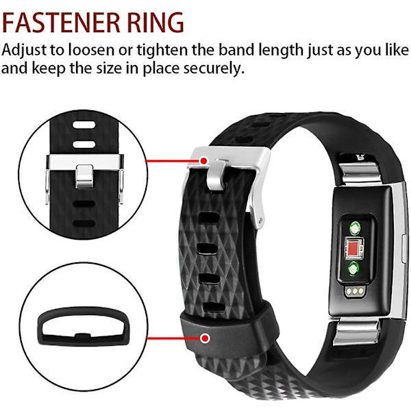 Udskiftningsbånd, der er kompatible med Fitbit Charge 2, Classic & Special Edition justerbare sportsarmbånd black Small