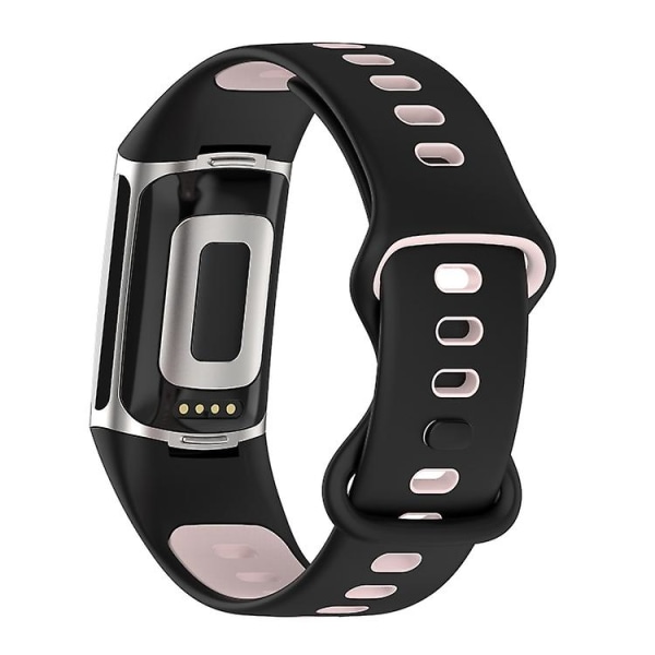 Fitbit Charge 5:n kaksiväriselle watch Black Pink