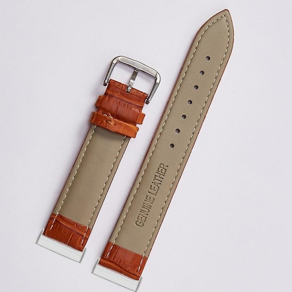 Til Fitbit Versa 3 / Sense Universal Crocodile Texture ægte læderurrem Red