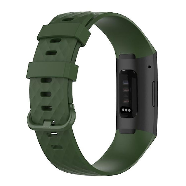 Färgspänne Tpu Watch för Fitbit Charge 4 / Charge 3 Se Olive Green