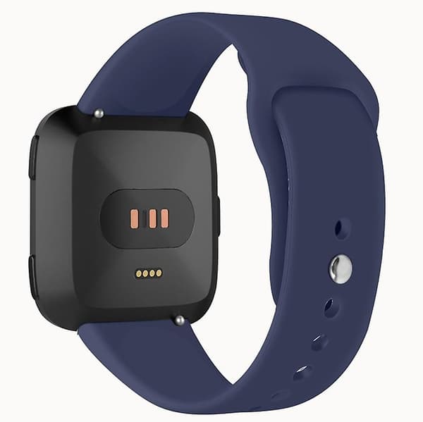 Til Fitbit Versa 2 / Fitbit Versa Lite ensfarvet silikoneurrem Navy