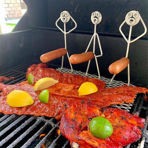 Bærbar pølsebrødstativ Grill grillpølse Metalværktøj Grillpølseholder Ovnristerstativ til udendørs camping C