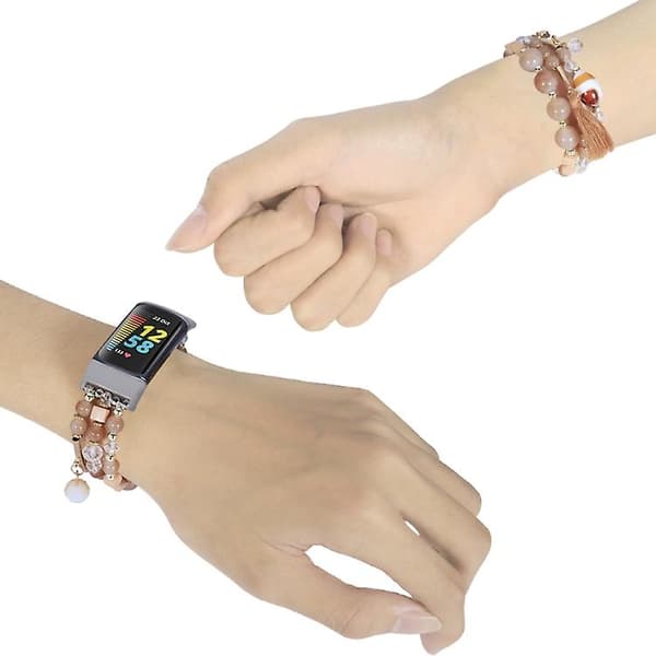 Fitbit Charge 5 pyöreälle watch Coffee