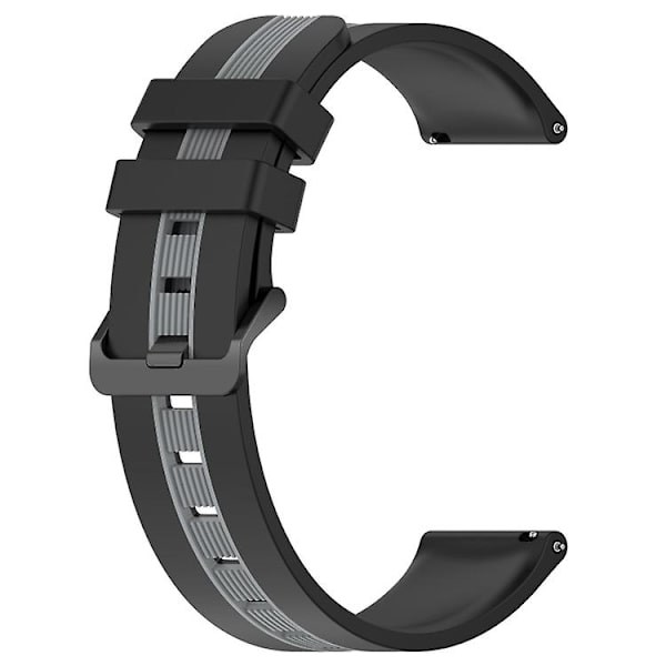 För Garmin Approach S40 20mm vertikalt tvåfärgs watch Black-Grey