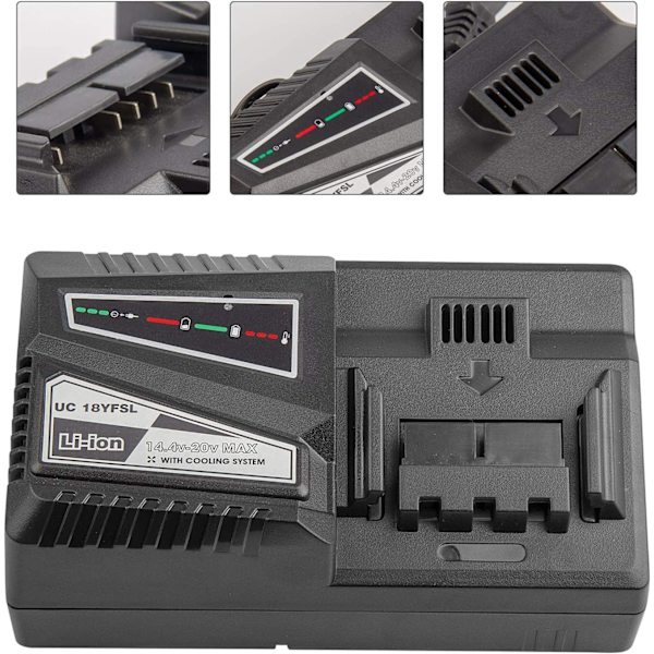 Li-ion batterioplader 14,4v- 18v til Hitachi Bsl1415 Bsl1420 Bsl1440 Bsl1450 AU PLUG