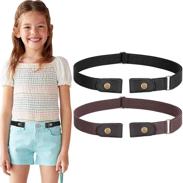 Stretchbelte uten spenne for barn - Spennefritt belte (opptil 24\"