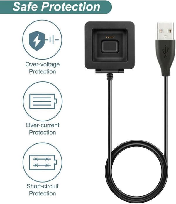 Oplader til Fitbit Blaze, erstatningsopladningskabel, dokadapter, USB-kabel til smartwatch