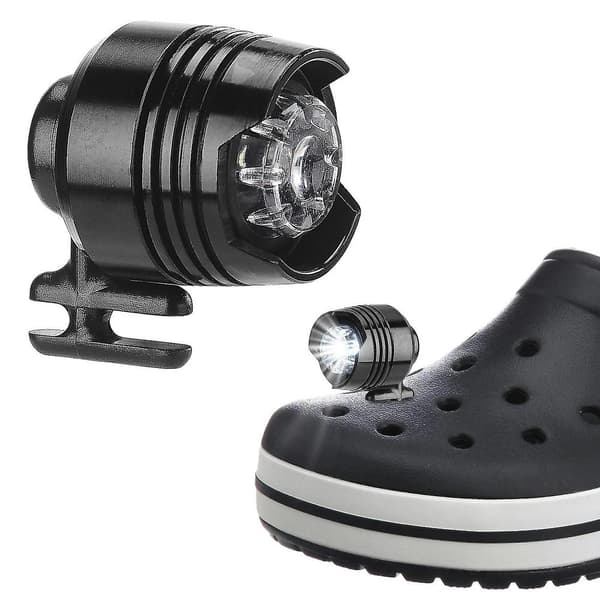 2 stk. Clog-sko lys forlygter til Croc LED bærbar camping vandring Ipx5 vandtæt Clogs tilbehør Silver
