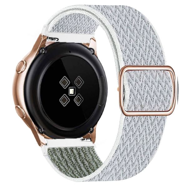 20 mm 22 mm bånd til Samsung Galaxy Watch 4/classic/3/5/pro/active 2 Gear S3 Elastic Nylon Loop Huawei Watch Gt 2 2e 3 Pro Strap white1 22mm
