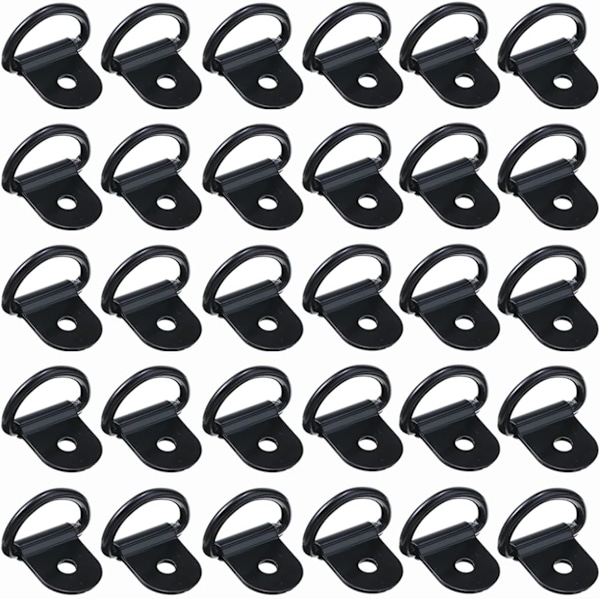 Fästöglor Monteringsringar (30-pack) - D-ringar i rostfritt stål för lastsäkring