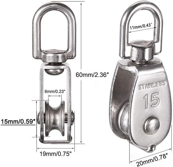 6 stk 15MM taljer. Enkelt sett