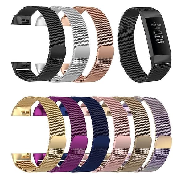Watch i rostfritt stål för Fitbit Charge 4small Storlek: 190x18mm Dark Purple