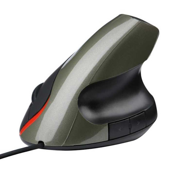 Langallinen USB Ergonominen Pystyhiiri (harmaa)