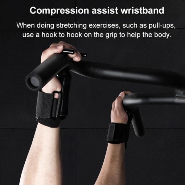 2 stk/sæt Håndledsstøtte med kroge Anti-slip Justerbare handsker Gym Fitness Vægtløftning Arme Styrketræning Strap Grip