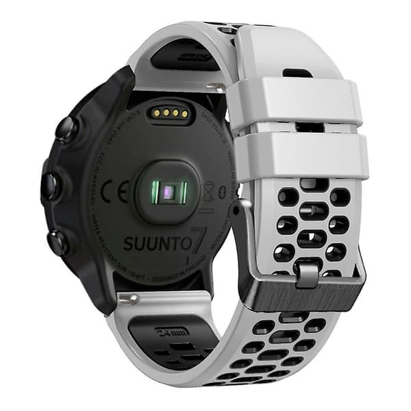 För Suunto 7 Three Rows Holes Watch White Black