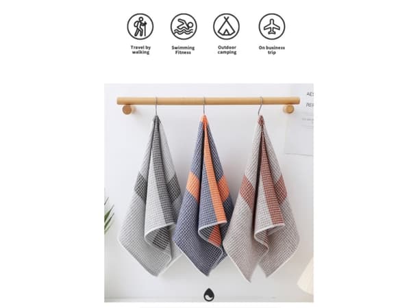 5-pack ansiktshanddukar i ren bomull, superabsorberande och snabbtorkande (grå/37x74cm)
