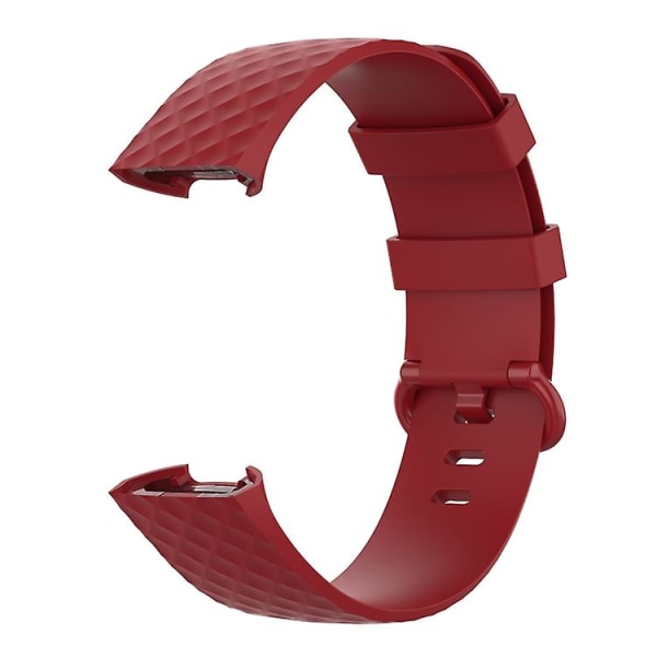Fargespenne Tpu armbåndsurrem for Fitbit Charge 4 / Charge 3 Se Red