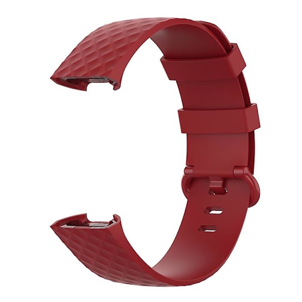 Färgspänne Tpu Watch för Fitbit Charge 4 / Charge 3 Se Red