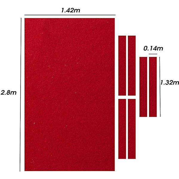 Kvalitets poolbord Billarddug Poolbord Filt Passer Standard 9 fods bord til indendørs Billard Billarddug tilbehør Red