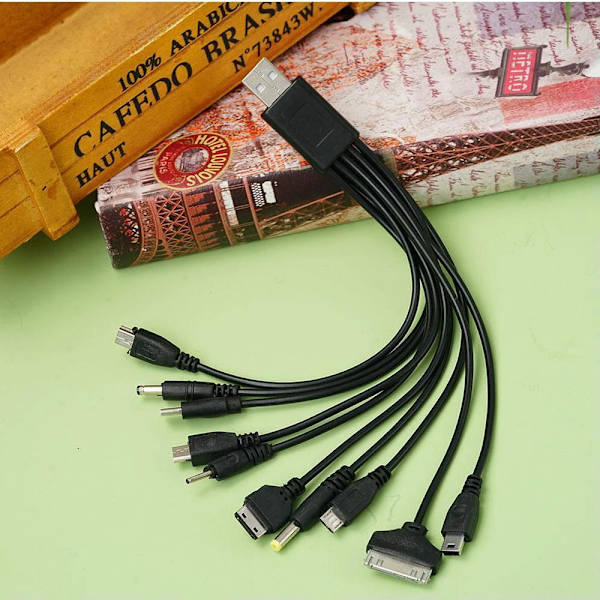 USB-kabel 10i1 Universal Multi-Function Mobiltelefonoplader LZ B-opladning L2L8