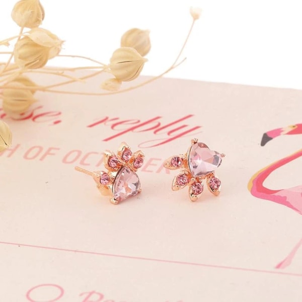 Piger studs øreringe Søde hunde klør til kvinder Piger stud øreringe Animal Claws Paw øreringe Rose Ruikalucky