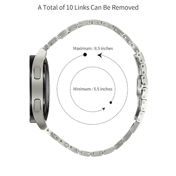 Til Huawei Watch 2/Watch GT 2 42mm/Watch GT 3 42mm Rustfrit Ståls Urarmbånd Stilfuldt Håndled - Grey Huawei Watch 2
