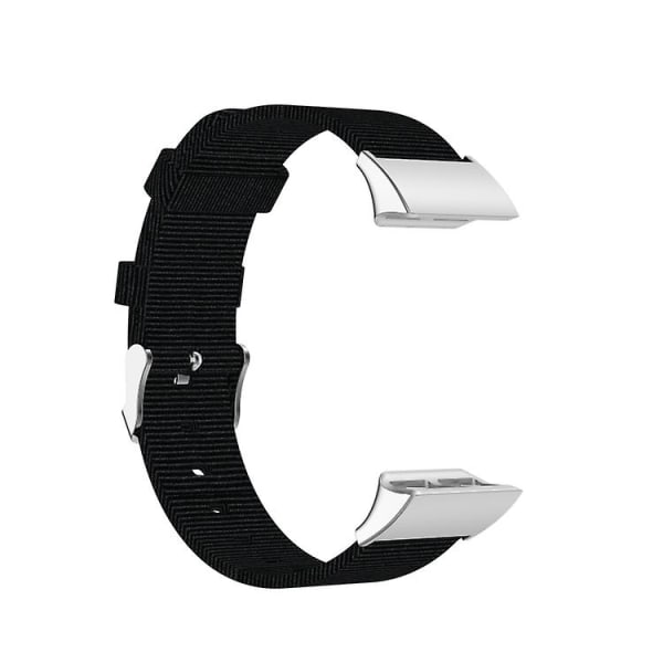 För Garmin Forerunner 35 / 30 Universal Nylon Canvas Watch Band Black