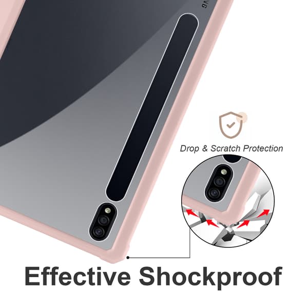Fodral för Samsung Galaxy Tab S9 Plus/S9 Fe Plus Akryl surfplatta skyddsfodral rosa
