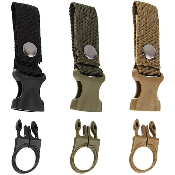 3-pack Flaskhållarbälte och Karabinklips Set för Utomhus