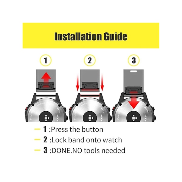 Hihna Garmin Approach S60 22Mm Silikoni Urheilun Puhdas Väri Ranneke Musta