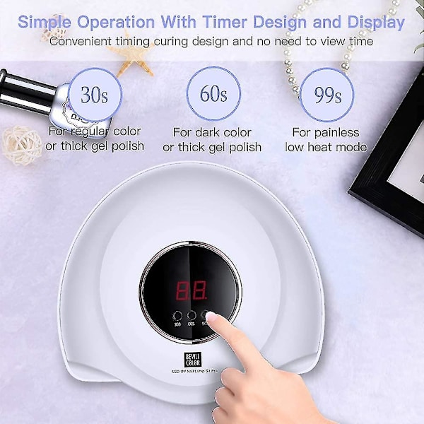 USB UV LED-lampe for negledesign 30 LED Gel Polish Tørker SIURN