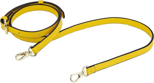 Skulderveske med justerbar lærrem yellow