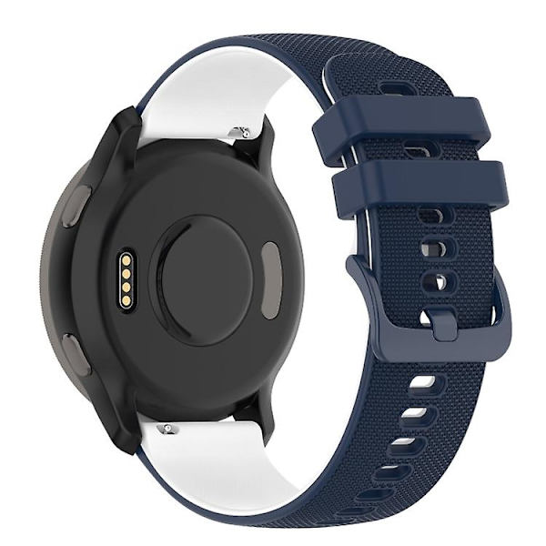 För Suunto 5 Peak Small Pläd Texture Tvåfärgad watch Navy Blue White