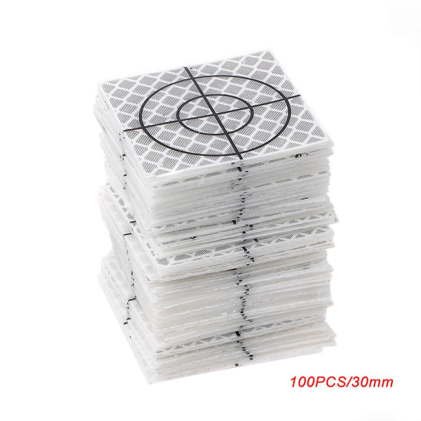 100 stk. Refleksark Reflekterende tape Target Total Station 20/30/40/50/60mm 30mm