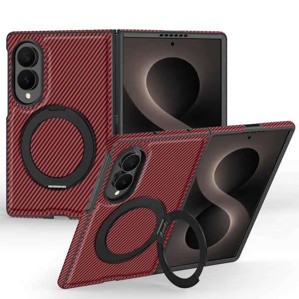 Magnetisk etui til Samsung Galaxy Z Fold8 med 360 graders roterende beslag Red