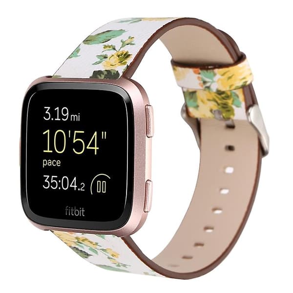 Fitbit Versa 1/2 Flower Pattern watch White Yellow