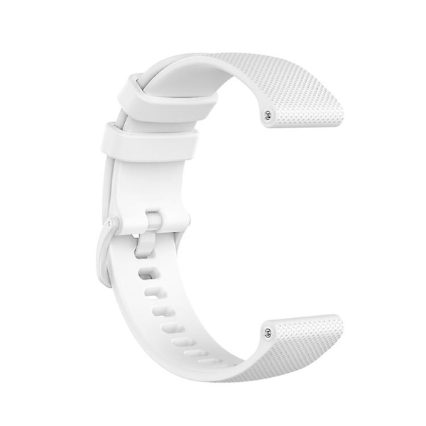 Til Polar Ignite 20 mm lille plaid tekstur silikone armbåndsurrem White