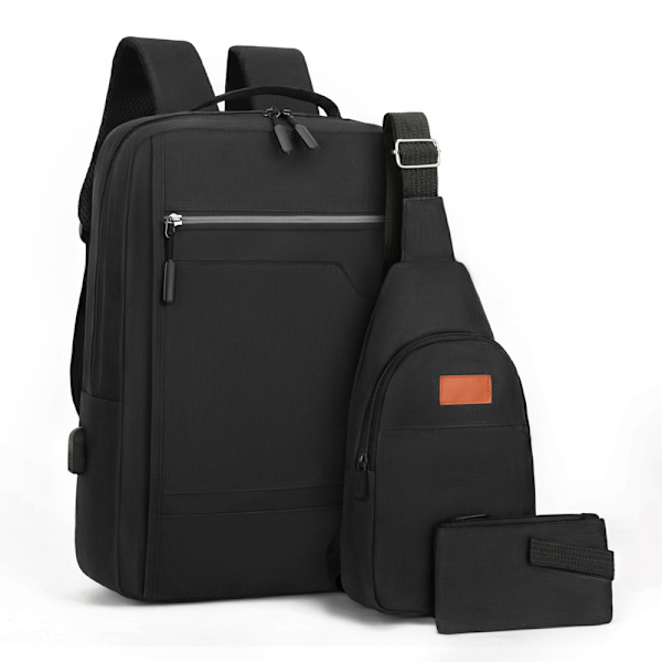 Tredelt rejsecomputerbag sort