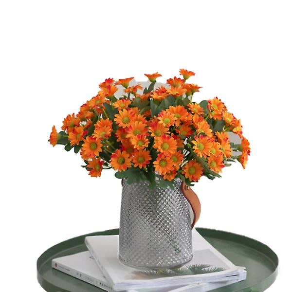 Konstgjorda blommor Bukett Falska blommor för hem Bröllopsdekoration inomhus Utomhusblommor Falska växter White