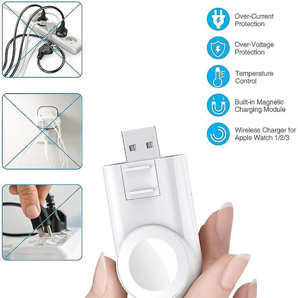 Kompatibel med Apple Watch-oplader, kompatibel med Iwatch-oplader...