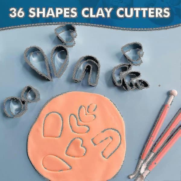 126 stk. Polymer Clay Cutters Sæt Til Øreringefremstilling Med Øreringekort Kroge