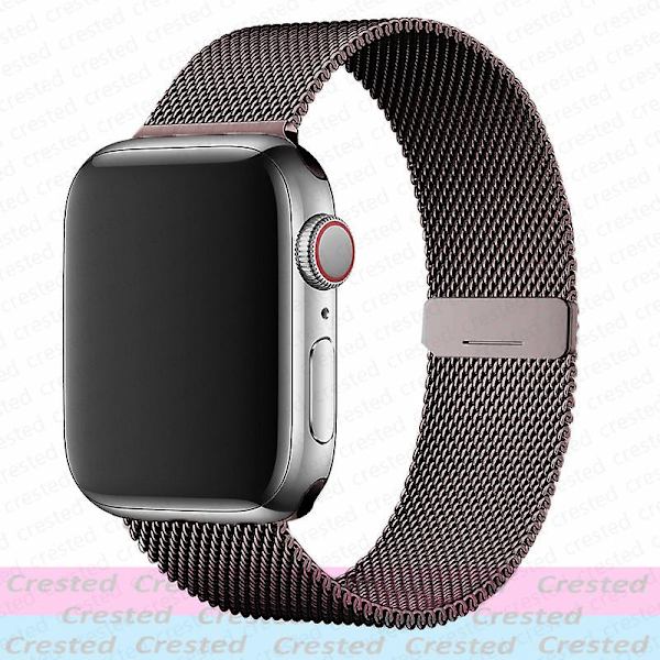 Milanese silmukkahihna Apple Watch Ultra Band 44mm 40mm 45mm 41mm 49mm 42mm 38mm 44mm Correa rannekoru Iwatch Series 3 6 Se 7 8 coffee 42mm 44mm 45mm 49mm