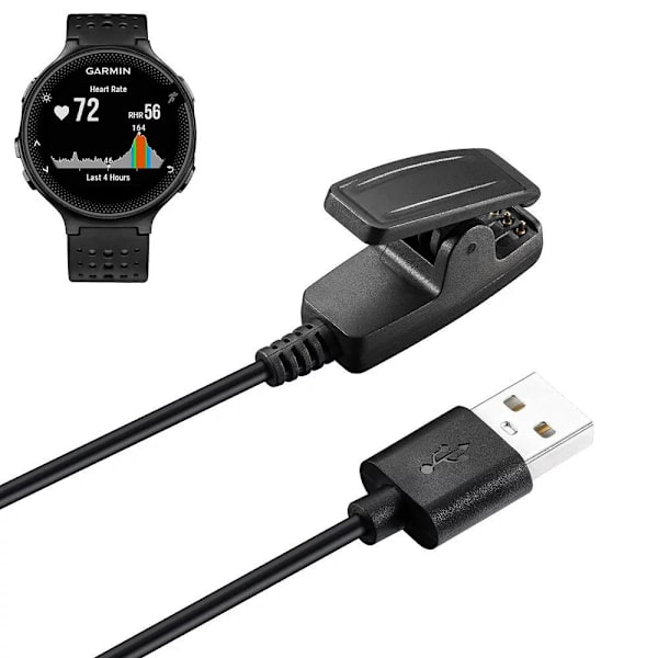 Latauskaapeli Garmin Forerunner 235 -laitteelle, USB-latauskaapeli, kaapelipidike, yhteensopiva Forerunner 235 -älykellojen kanssa