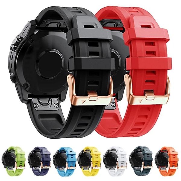 Til Garmin Fenix ​​5s Plus 20 mm rosa guldspænde silikone urrem Orange