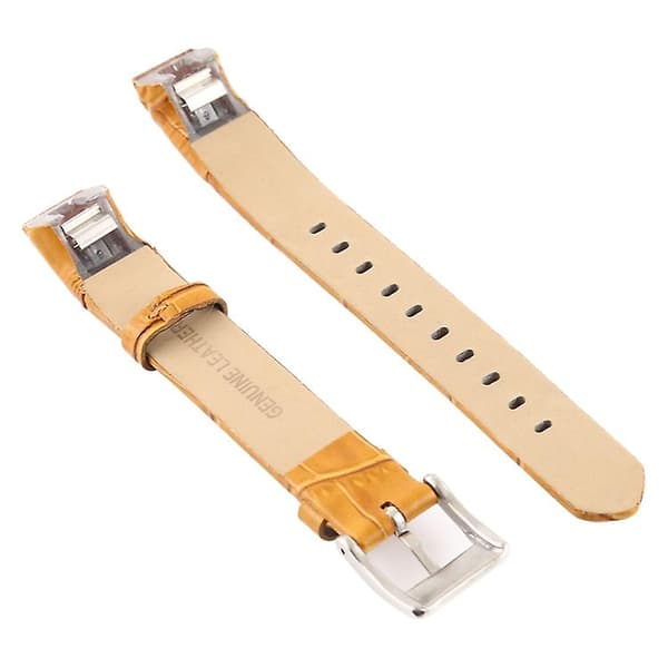 Smart Watch Shiny Leather Watch Band For Fitbit Alta Lemon Yellow